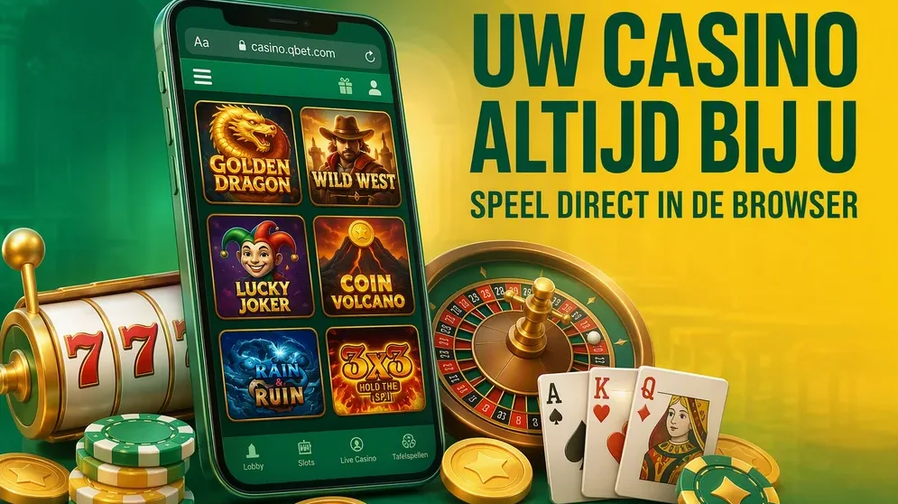 smartphone met casino-interface in browser